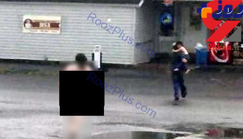 زن برهنه از حمام خانه به خیابان فرار کرد +عکس