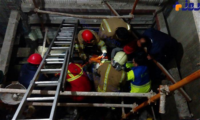 سقوط کارگر جوان به طبقه منفی 6 چاهک آسانسور +تصاویر