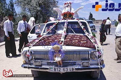 عکس/ماشین عروس عجیب ترکمنستانی