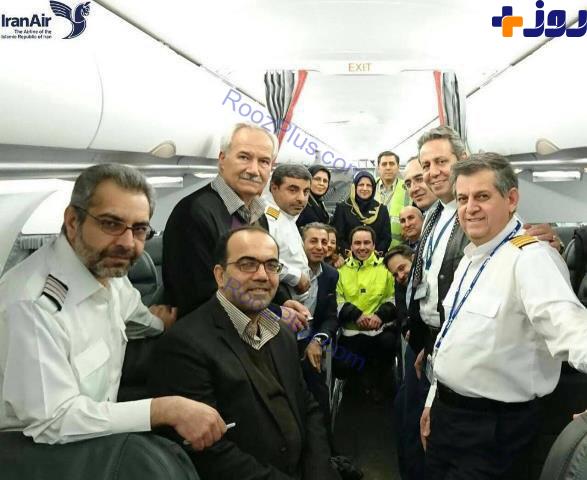 عکس/خلبانان و مهماندران در جدیدترین هواپیمای ایران