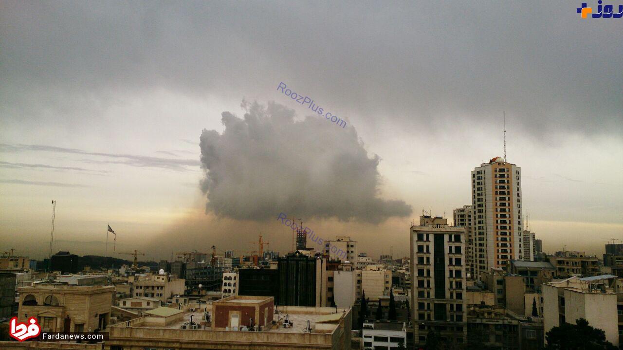 عکس/ پدیده ای نادر و زیبا در آب و هوای هم اکنون تهران
