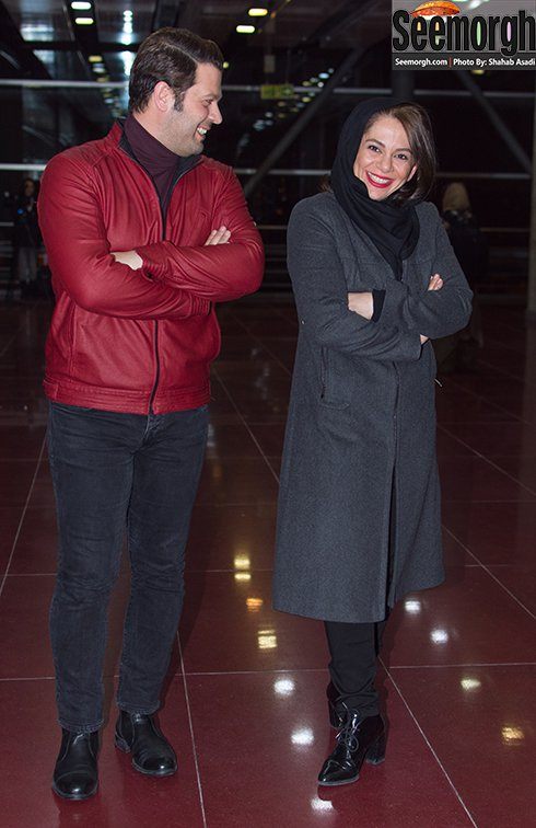 پژمان بازغی و همسرش در جشنواره فیلم فجر+تصاویر
