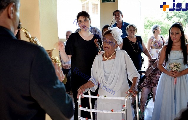 تصاویر/ ازدواج زن 106 ساله با مرد 66 ساله در خانه سالمندان
