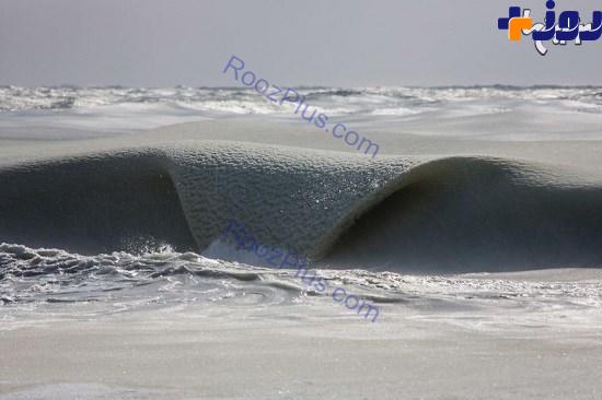 امواجی که  یخ زده اند!+عکس