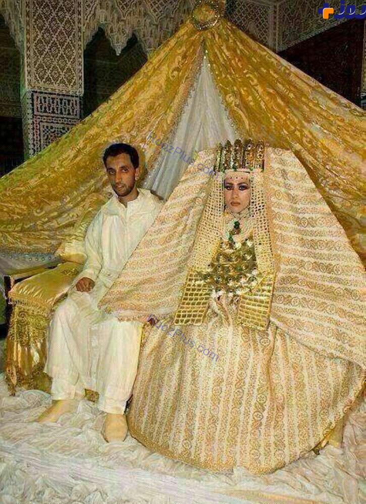 عکس/گرانترین لباس عروس دنیا بر تن شاهزاده عرب!