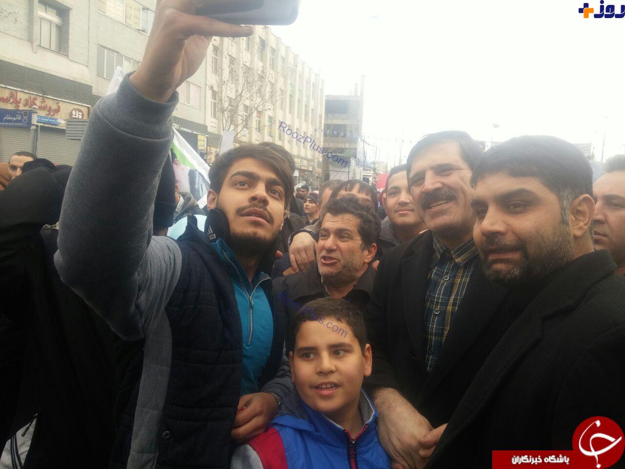 غافلگیری عباس جدیدی در راهپیمایی توسط مردم + عکس