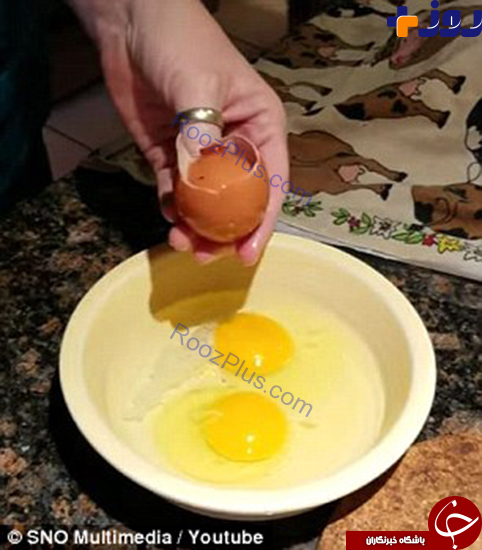 اتفاقی عجیب در هنگام شکستن یک تخم مرغ + تصاویر