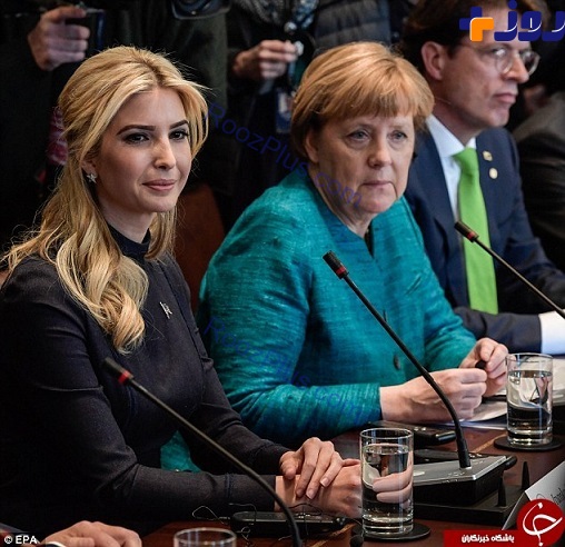 نگاه معنادار صدراعظم آلمان به ایوانکا ترامپ خبرساز شد +تصاویر