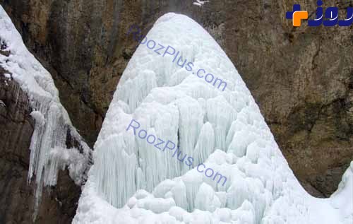 آبشار یخ زده سنگان +عکس