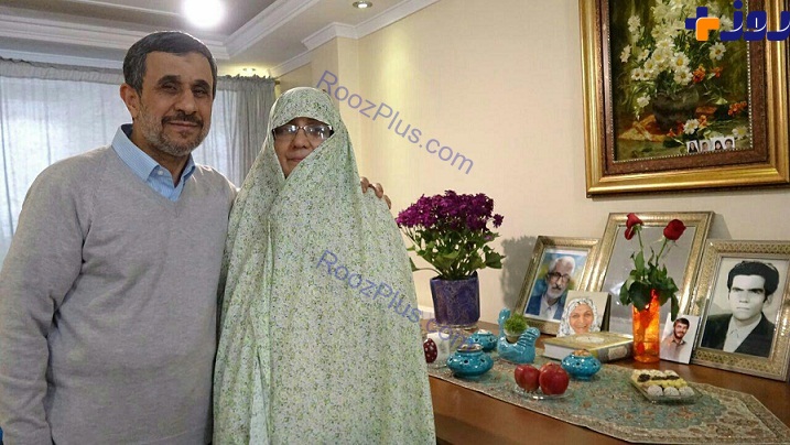 احمدی نژاد عکس دونفره با زن اش را منتشر کرد