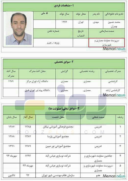 آقازاده 29 ساله رئیس شورای شهر معاون یکی از شرکتهای مهم شهرداری تهران شد + اسناد