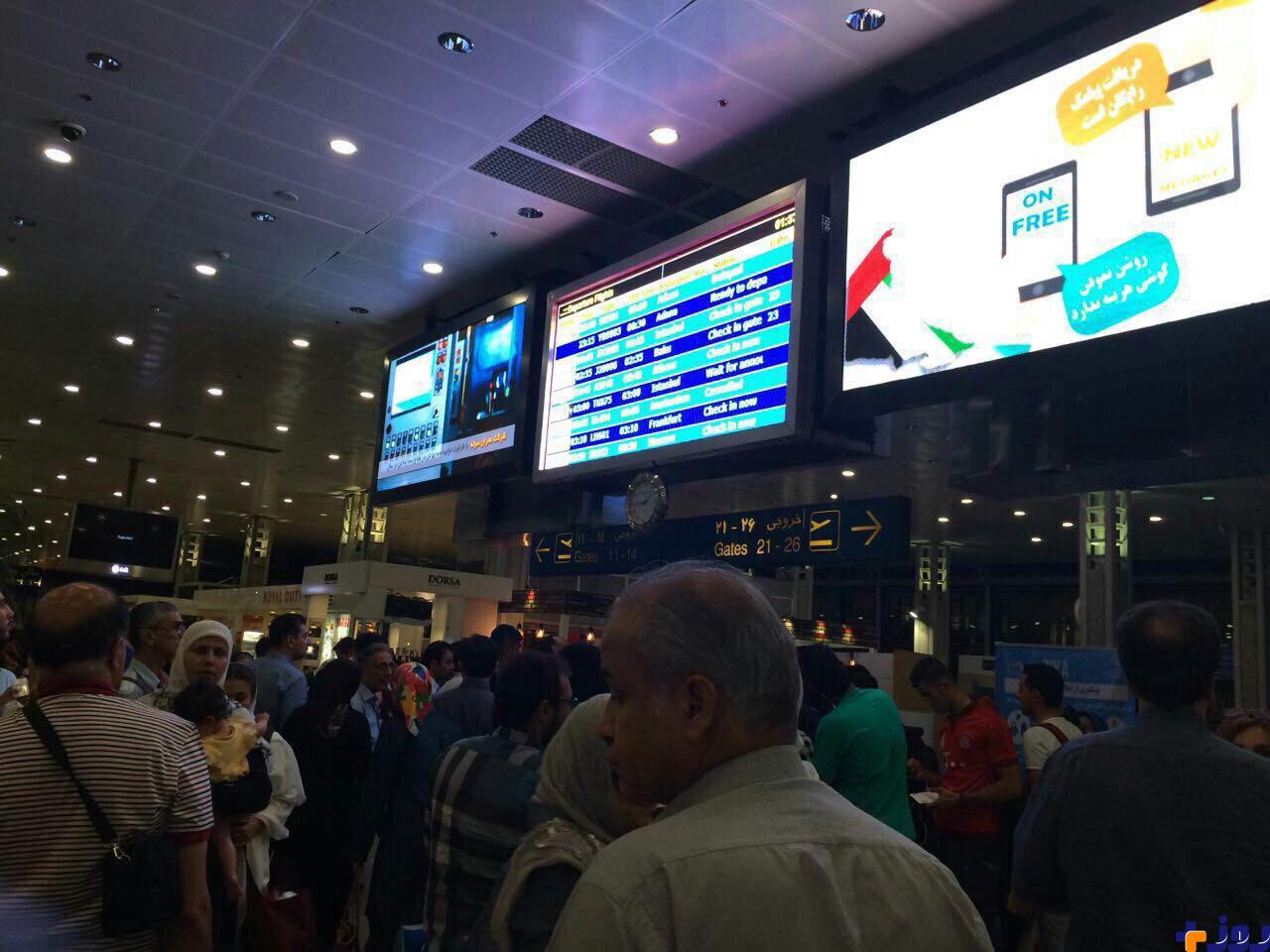 سردرگمی مسافران ترکیه در فرودگاه امام + عکس