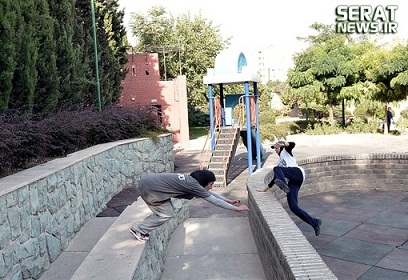 پارکور دختران در پارک های تهران + تصاویر