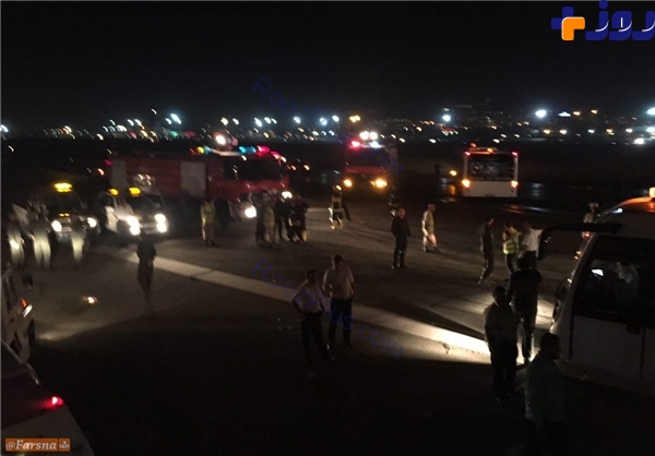 خروج هواپیما از باند در فرودگاه مهرآباد +تصاویر