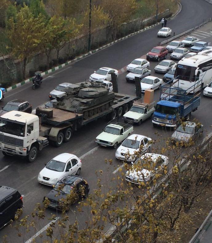 تانک در خیابان های تهران + عکس
