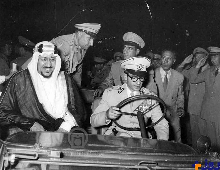 محمدرضا پهلوی راننده ملک سعود! +عکس