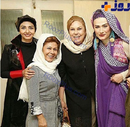 عکس دسته جمعی بازیگران زن ایرانی و لباس عجیب لادن مستوفی