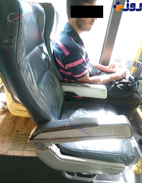 استفاده از صندلي هواپيما در اتوبوسي در تهران +عكس