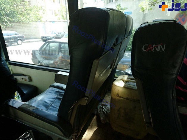 استفاده از صندلي هواپيما در اتوبوسي در تهران +عكس