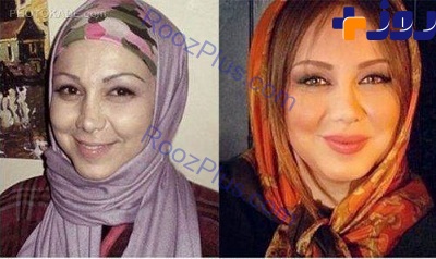 بازیگران زن ایرانی قبل و بعد از آرایش صورت + تصاویر