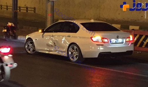 عکس/ تصادف دو خودروی لوکس در تهران