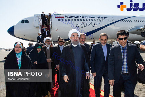 استقبال رسمی از روحانی در فرودگاه مهر آباد +عکس
