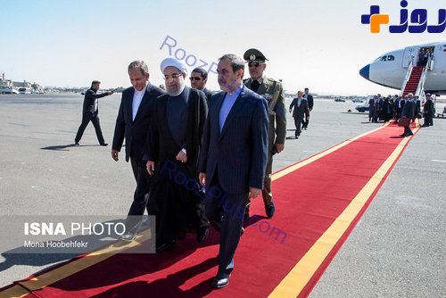 استقبال رسمی از روحانی در فرودگاه مهر آباد +عکس