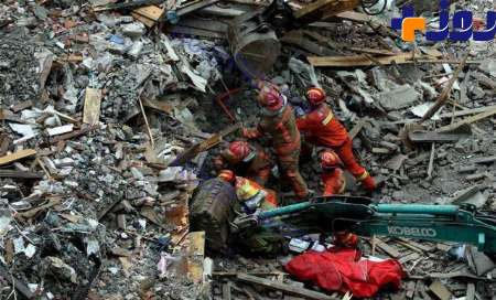 ریزش چند ساختمان در چین و کشته شدن ده ها نفر +عکس