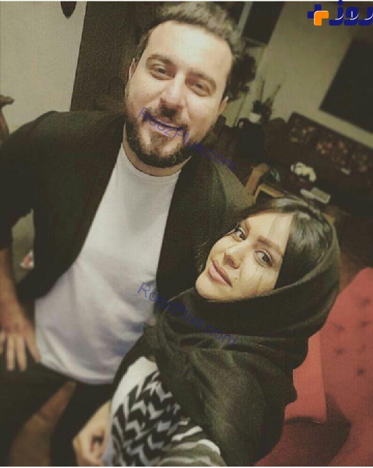 سلفی بازیگر مرد ایرانی و همسرش به مناسبت جشن  تولد