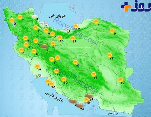 وضعیت آب و هوای استان های کشور+عکس