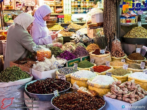 عکسی از بازار دمشق قبل از جنگ