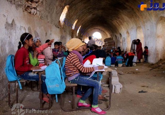 صحنه هایی دلخراش از کلاس درس کودکان سوری