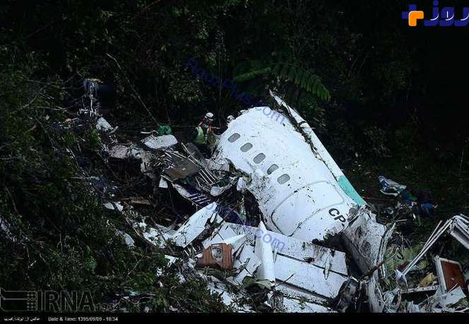 تصاویری از لاشه هواپیمای سقوط کرده برزیلی