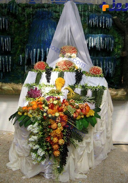 طَبَق 18میلیونی تازه عروس برای شب یلدا +تصاویر