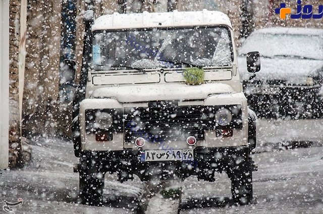 بارش برف در سیزدهم فروردین ماه - اهر +تصاویر