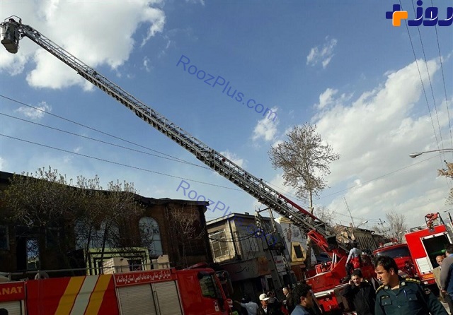 بازار زرگرهای کرمانشاه دچار آتش‌سوزی شد!/ احتمال ریزش آوار وجود دارد +جزئیات و تصاویر