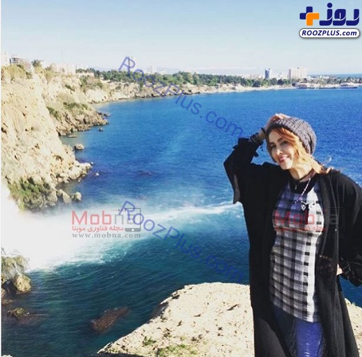 خوشگذرانی خانم بازیگر در کنار دریای ترکیه+عکس