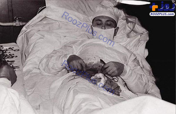 عکس/ پزشک شجاعی که خودش را جراحی کرد!