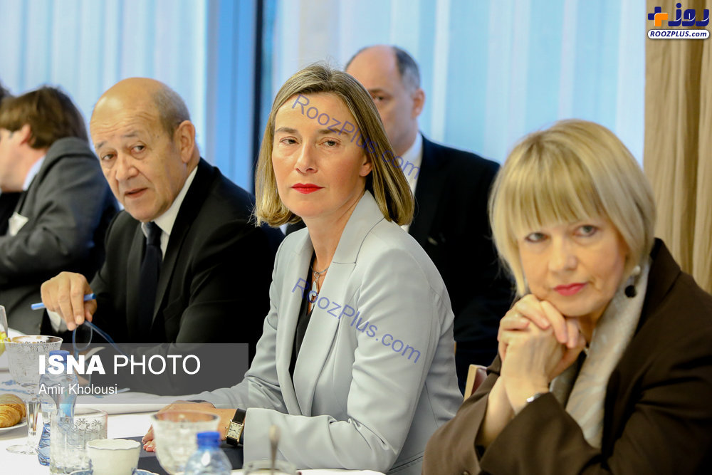 نشست برجامی ظریف با موگرینی و وزیران خارجه انگلیس، آلمان و فرانسه +تصاویر
