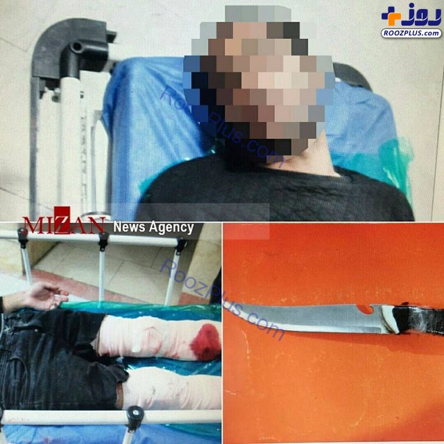 دستگیری اراذل چاقو به دست با شلیک پلیس +عکس