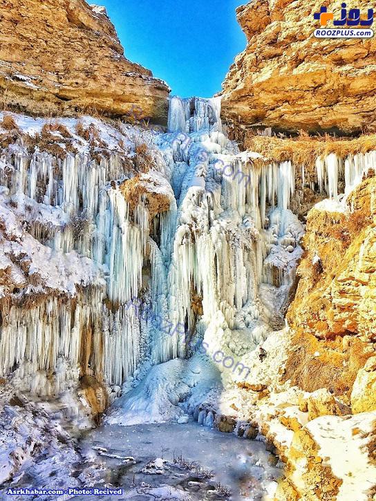 تصویری بی نظیر از یخ زدن آبشار 