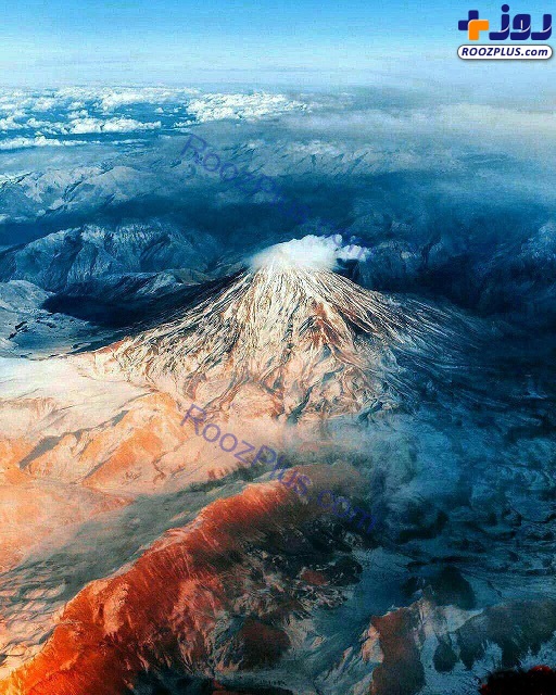 تصویری زیبا و جذاب از قله دماوند