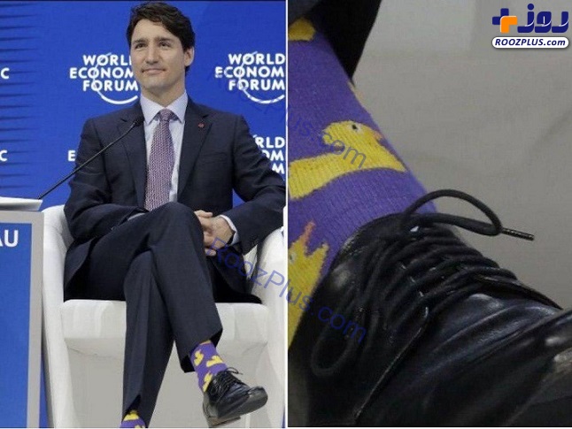 عکس/ جورابهای نخست وزیر کانادا باز هم سوژه رسانه ها شد!