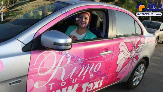 تاکسی ویژه زنان در عمان با رنگی خاص/عکس
