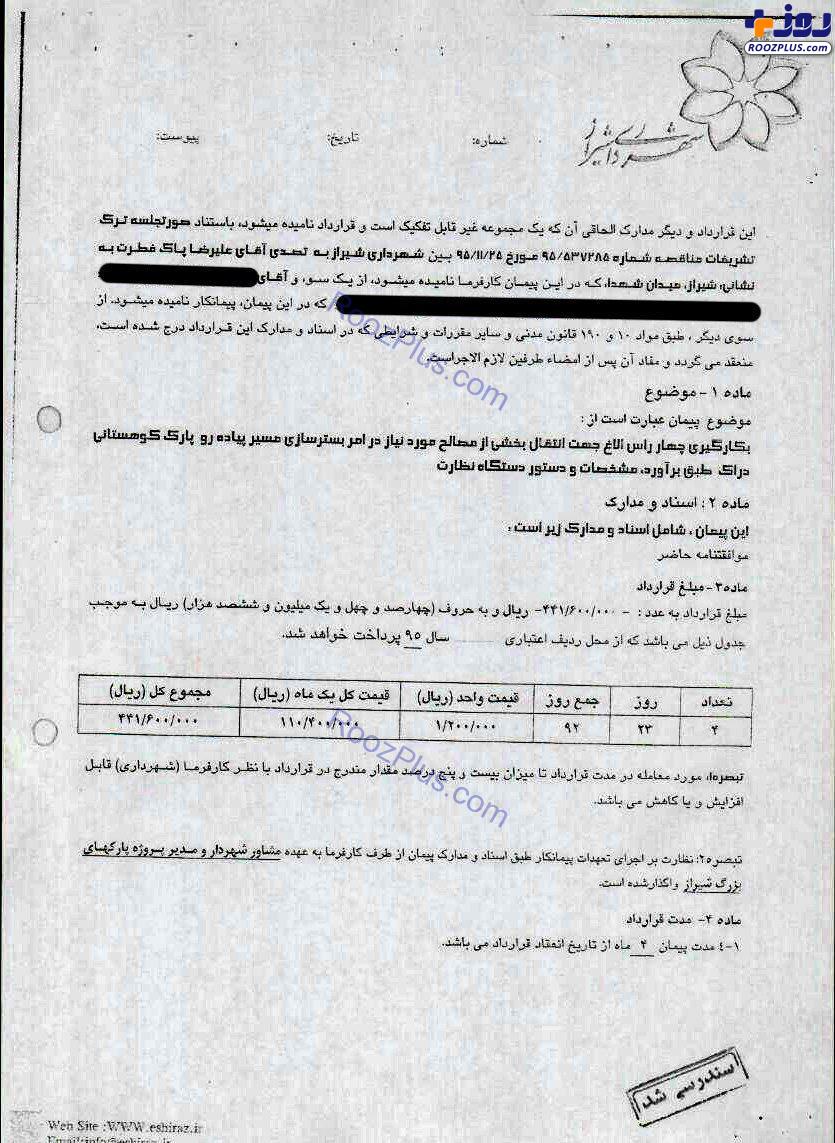 قرارداد شهرداری شیراز: 250 میلیون تومان برای اجاره الاغ+عکس