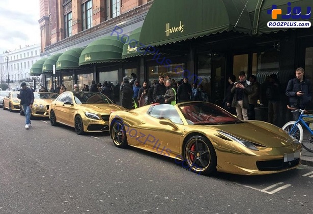 عکس/ کارناوال بچه پولدارهای لندن با خودروهای طلایی