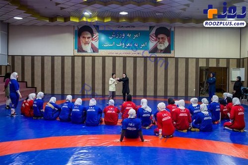 تصاویری از تمرین تیم ملی کشتی زنان ایران