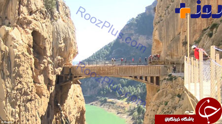 تصاویری دلهره‌آور از عبور بر روی پل مالاگا در اسپانیا!