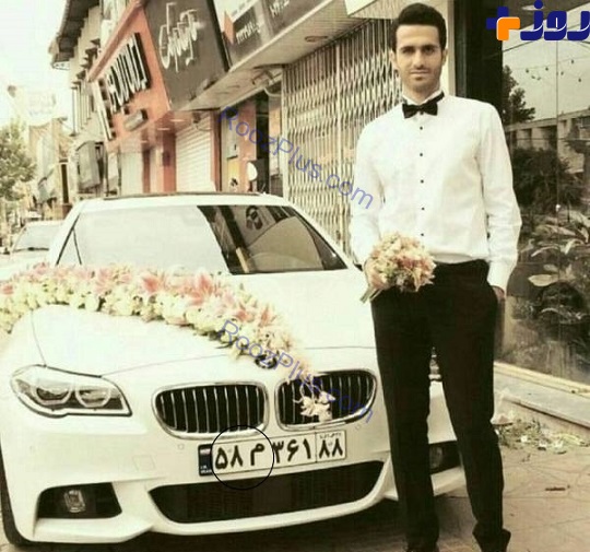 خودروی فوتبالیست استقلالی، ماشین عروس شد +تصاویر