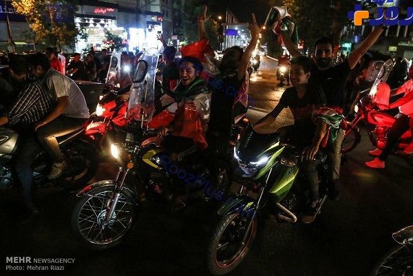 تصاویری جالب از خوشحالی مردم پس از پیروزی ایران مقابل ازبکستان